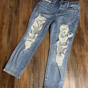 Judy Blue Ripped Light Wash Jeans 18W